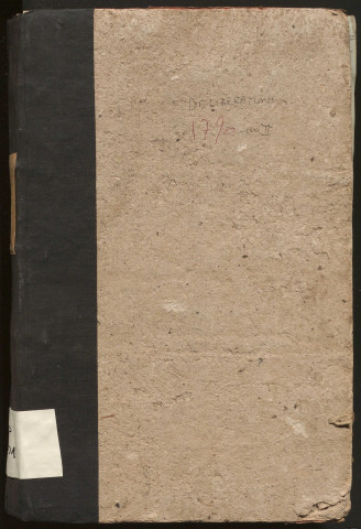 Délibérations du conseil municipal. 08 février 1790-11 mars 1794