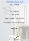 Population : listes nominatives (1931, 1936, 1962, 1968). Feuilles récapitulatives (1954-1975).