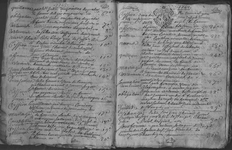 Répertoire chronologique : 10 avril 1742-29 décembre 1766