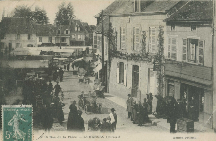 Lubersac : "N° 10 Bas de la place - Lubersac (Corrèze)".