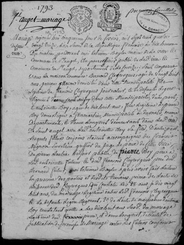 Mariages (1793-1802)