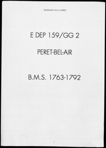 Baptêmes, mariages, sépultures (1763-1792)
