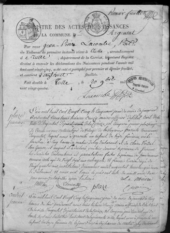 Naissances (1825-1836)