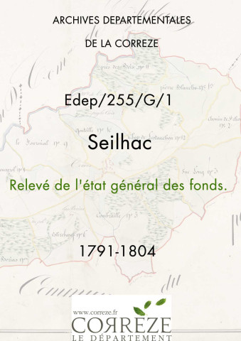 Relevé de l'état général des fonds.1791-1804