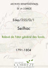 Relevé de l'état général des fonds.1791-1804