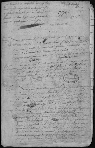 Baptêmes, mariages, sépultures (1770-1791)