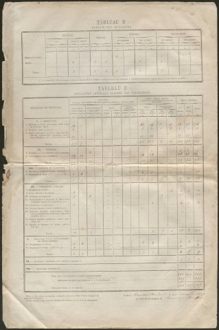 Population : dénombrement (1876, 1881) ; listes nominatives (1876, 1881, 1886, 1896). Dénombrement des aliénés (1881, 1896) ; des étrangers (1881).
