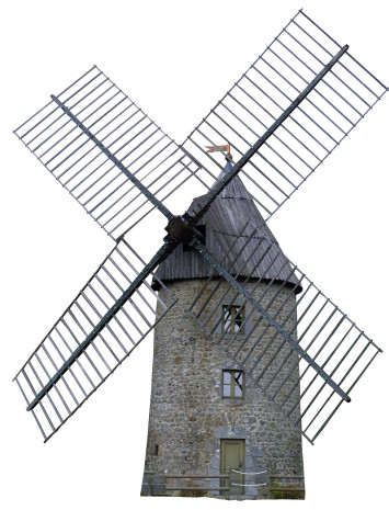 Valiergues : le moulin à vent, 2005. Arch. dép. Corrèze, 1Num/1678.