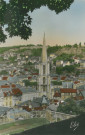 Tulle : "4612 Tulle (Corrèze) - Vue générale - Au premier plan, l'église".