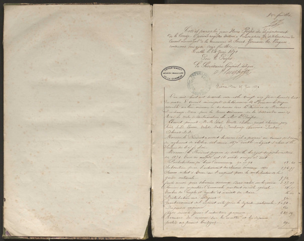 Délibérations du conseil municipal. 25 juin 1871-13 février 1887