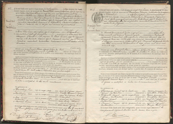 Mariages (1892-1902)