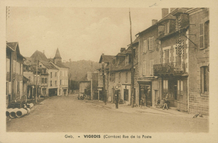 Vigeois : "Vigeois (Corrèze) Rue de la poste".