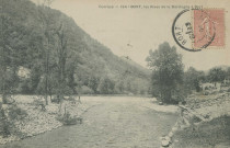Bort-les-Orgues : "Corrèze - 124 - Bort, les rives de la Dordogne à Bort".