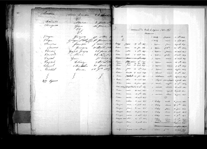 Tables décennales des décès (1863-1872)