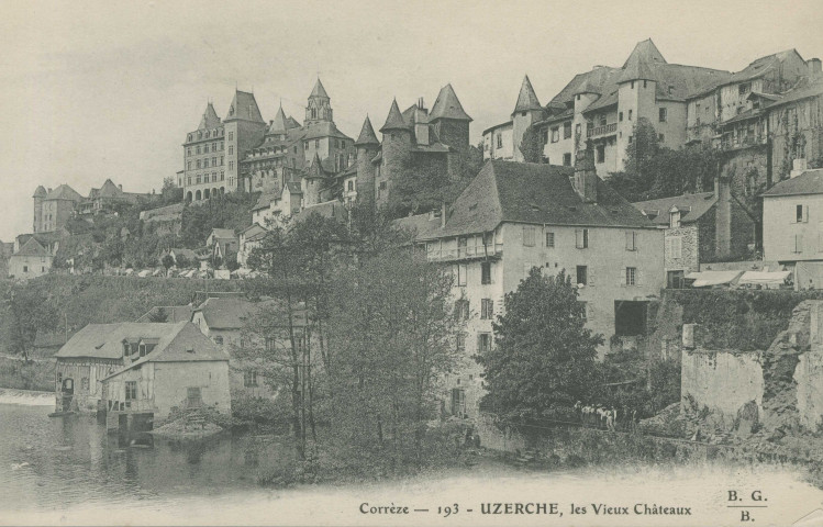 Uzerche : "Corrèze - 193 - Uzerche, les vieux châteaux".