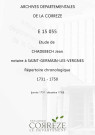 Répertoire chronologique : janvier 1731-décembre 1750