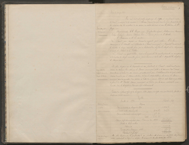 Délibérations du conseil municipal. 31 mai 1891-2 avril 1916