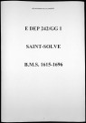 Baptêmes, mariages et sépultures (1615-1696)