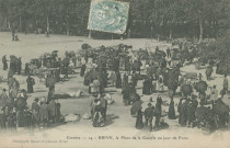 Brive-la-Gaillarde : "Corrèze - 14 - Brive, la place de la Guierle un jour de foire".