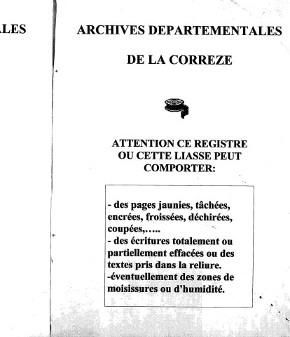 Naissances, mariages, décès (1823-1832)
