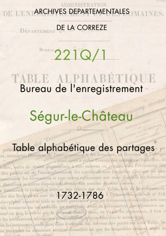 Table des partages