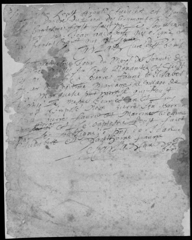 Baptêmes, mariages, sépultures (1697-1742)