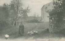Folklore : "Scène du Centre - 546 - Gardeuse d'oies".