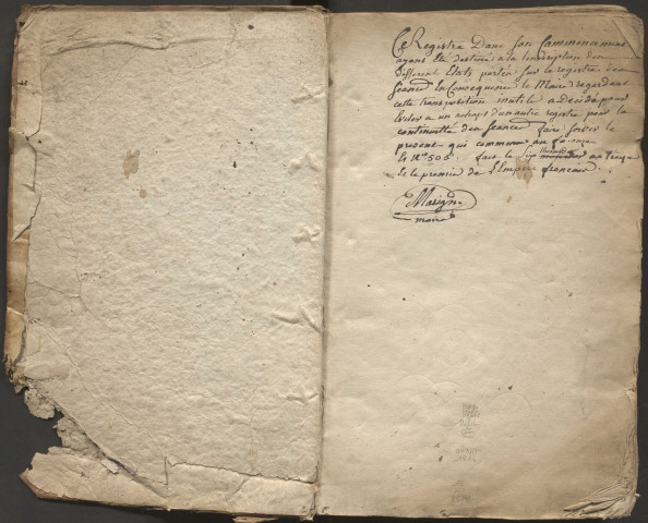 Délibérations du conseil municipal. 25 juillet 1805-09 mars 1816