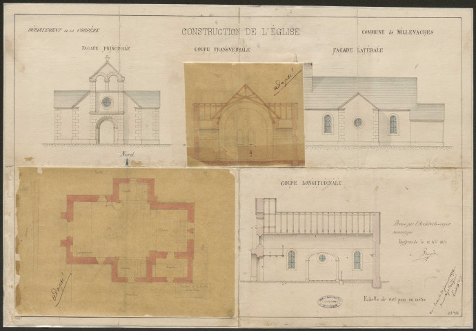 Eglise. Presbytère. Cimetière ; concessions. Monument aux morts. Fontaines publiques.