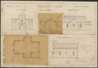 Eglise. Presbytère. Cimetière ; concessions. Monument aux morts. Fontaines publiques.