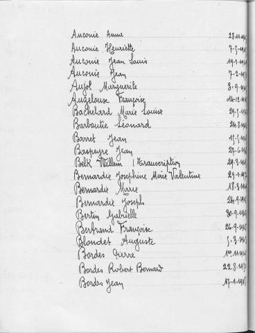 Tables décennales des décès (1943-1952)