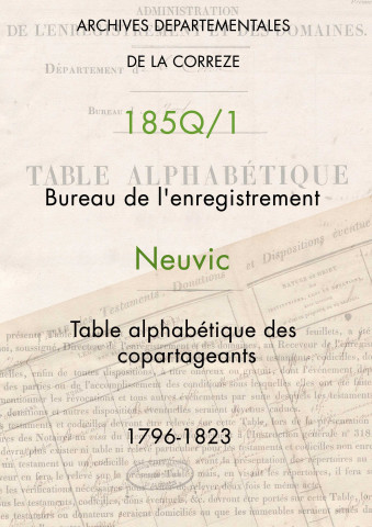 Table des copartageants
