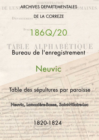 Paroisses de Neuvic, Lamazière-Basse, Saint-Hilaire-Luc