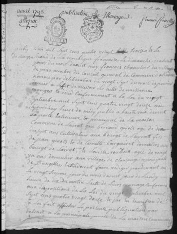 Mariages (1793-1802)