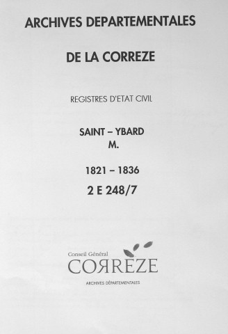 Mariages (1821-1836)