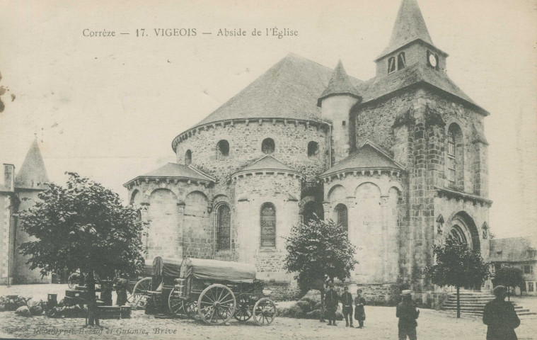 Vigeois : "Corrèze - 17. Vigeois - Abside de l'église".