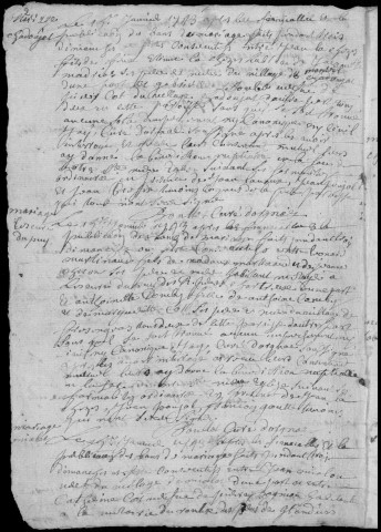 Baptêmes, mariages, sépultures (1743-1762)