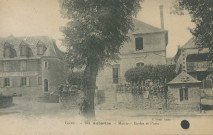 Aubazine : "Corrèze - 624 - Aubazine - Mairie - Ecole et Poste".