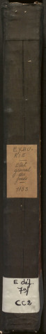 État général des fonds. 12 juillet-25 août 1753