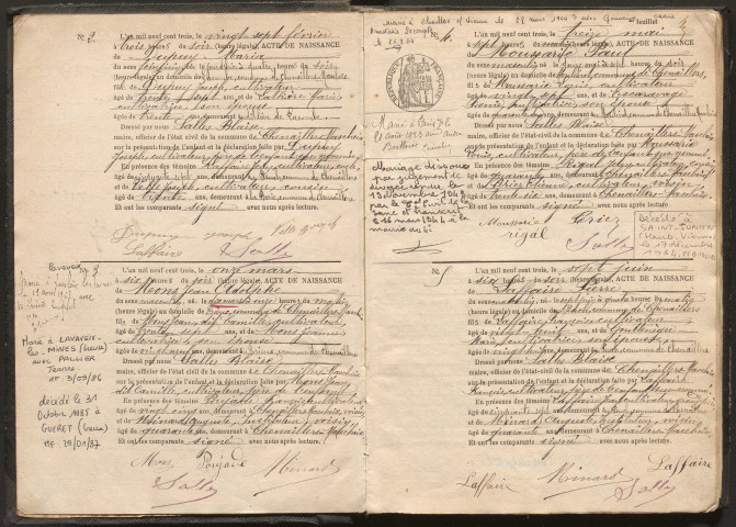 Naissances (1903-1942).