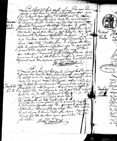 Naissances, mariages, décès (1834-1842)