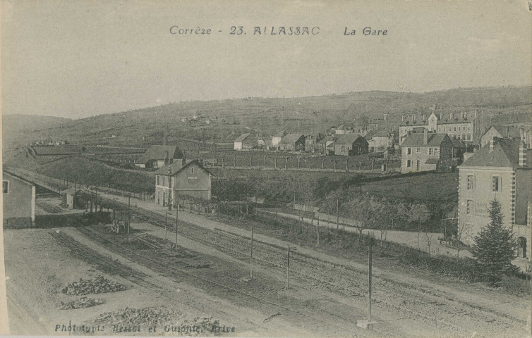Allassac : "Corrèze - 23. Allassac - La gare".