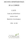 Répertoire chronologique : 1786-an VIII