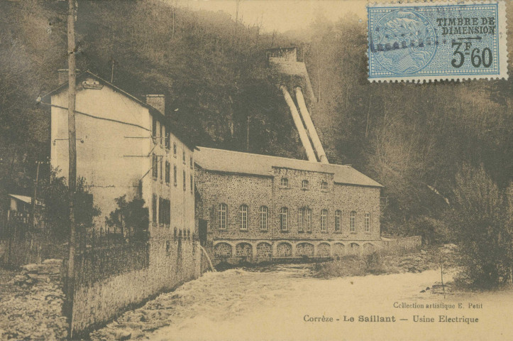 Voutezac : "Corrèze - Le Saillant - Usine électrique".