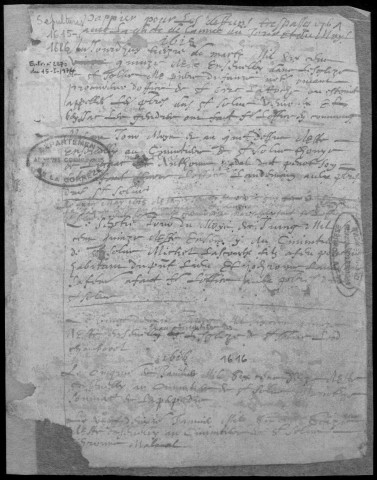 Baptêmes, mariages et sépultures (1615-1696)