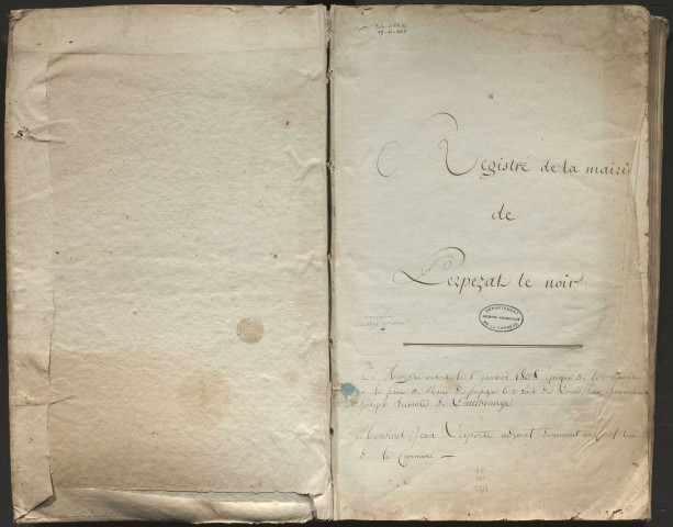 Délibérations du conseil municipal. 09 février 1808-05 août 1838