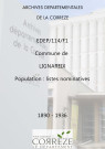 Population : mouvements de population (1890-1896), listes nominatives (1891-1936).