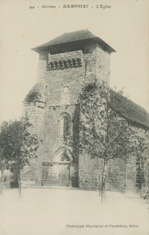 Dampniat : "94 - Corrèze - Dampniat - L'église".