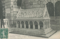 Aubazine : "La Corrèze pittoresque - Aubazine - 64 - Intérieur de l'église, tombeau de Saint-Etienne".
