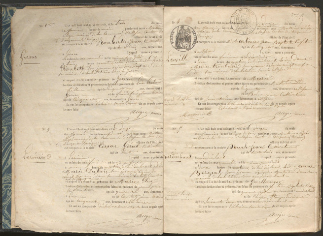 Naissances (1863-1872)